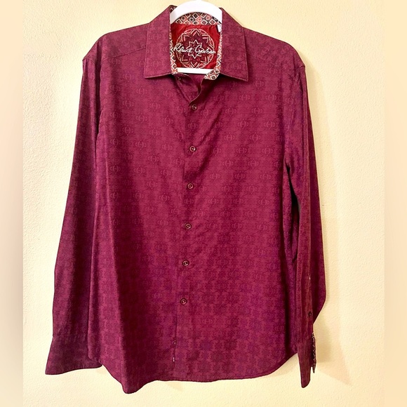 Red Robert Graham Casual Button Down Shirt Classic Fit - Picture 1 of 8